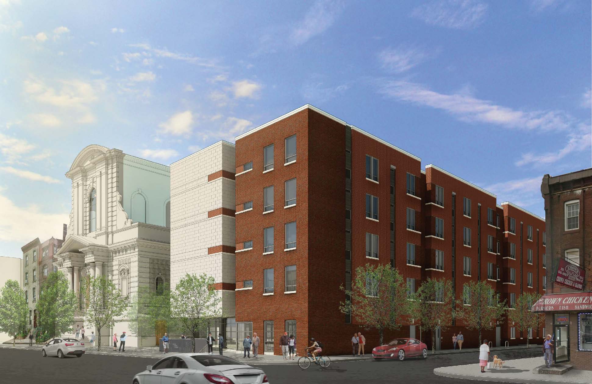 Rendering of Saint Rita Place and The Cascia Center (Cecil Baker + Partners Architects).